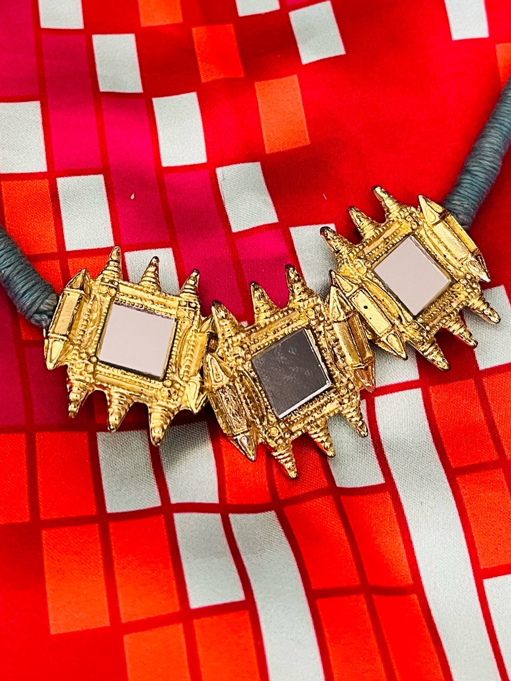 INDIAN BOHEMIAN BOUTIQUE MIRROR CHOKER
